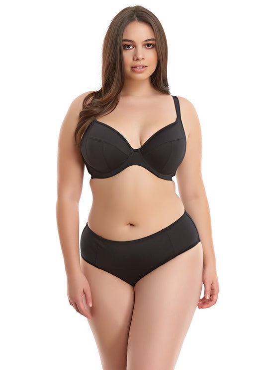 Elomi Essentials Underwire Plunge Swim Top Black