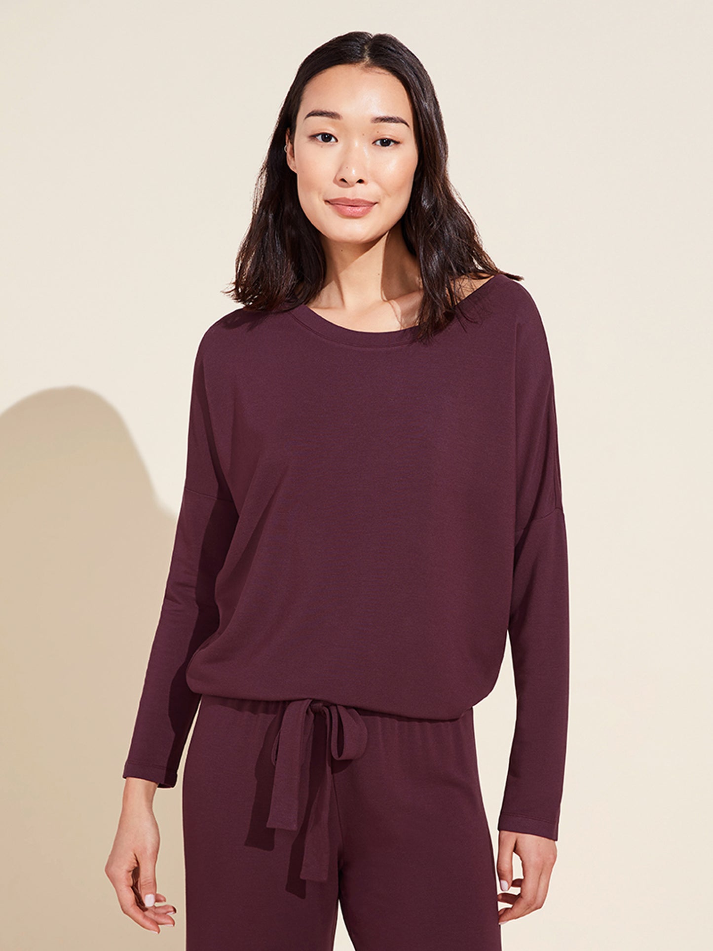 Eberjey Softest Sweats PJ Set in Mulberry