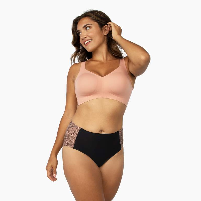 Evelyn & Bobbie Wire Free Beyond Bra in Himalayan Salt