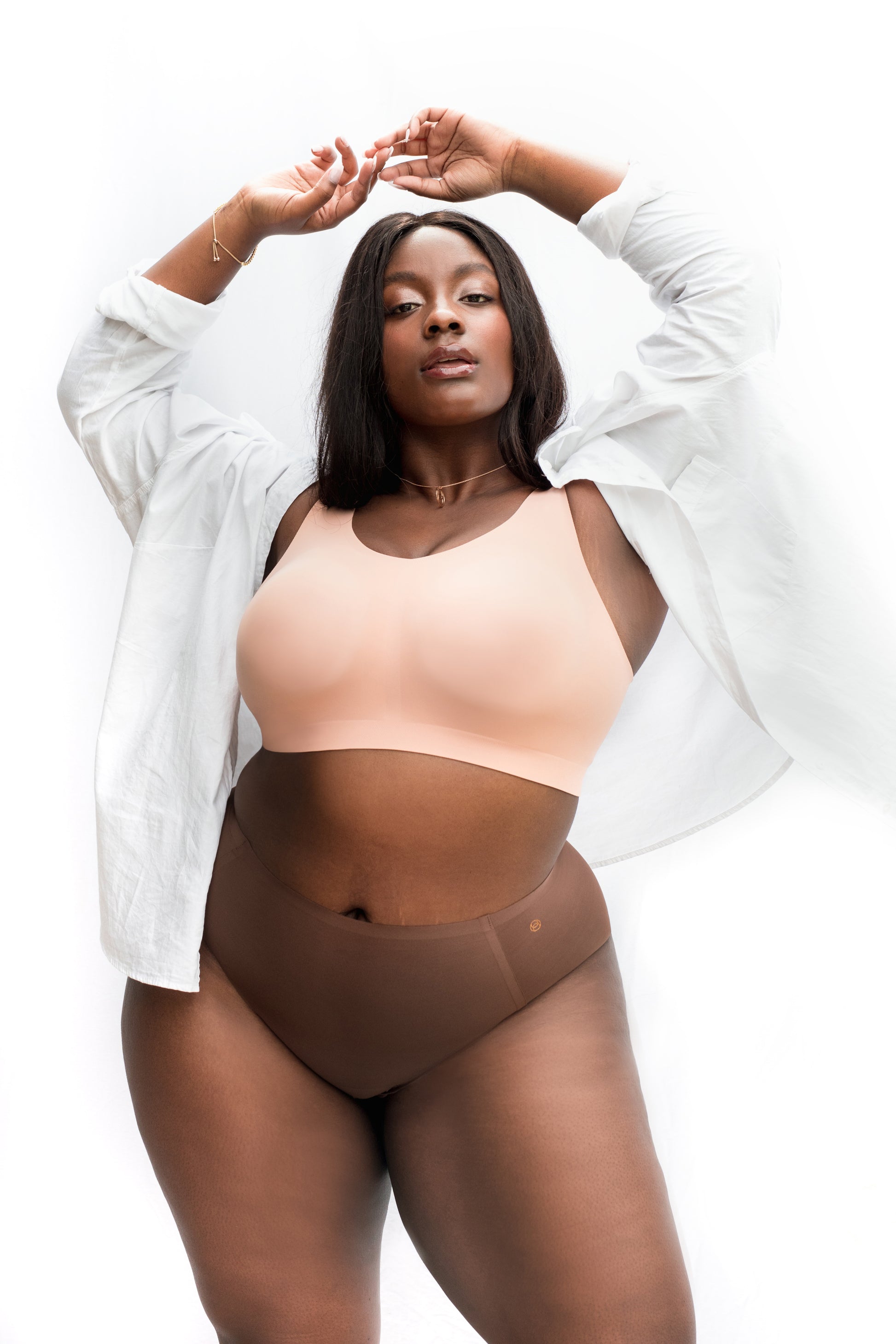 Evelyn & Bobbie Wire Free Beyond Bra in Himalayan Salt