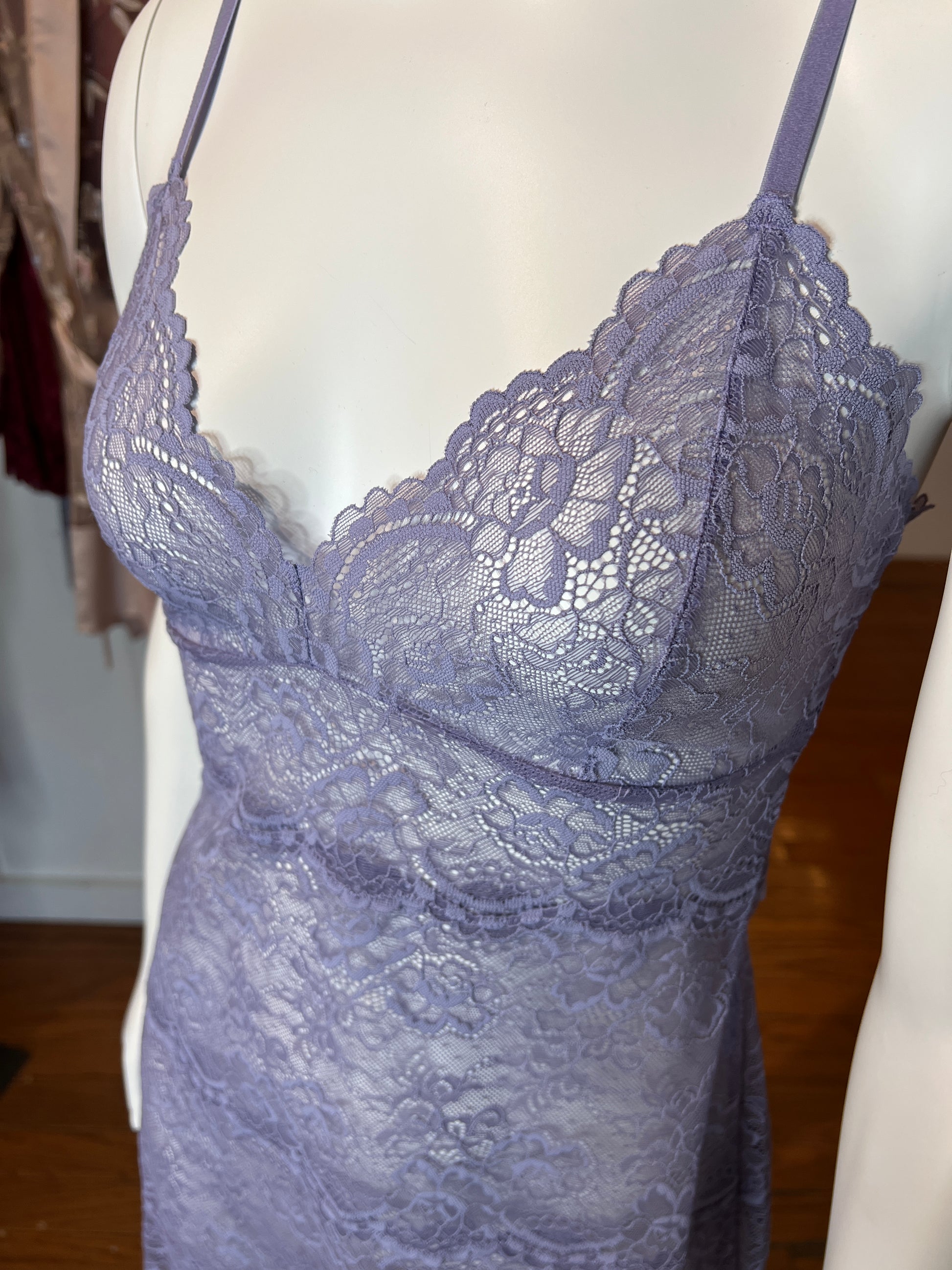 ALL LACE CLASSIC UNDERWIRE BRA LAVENDER - Samantha Chang