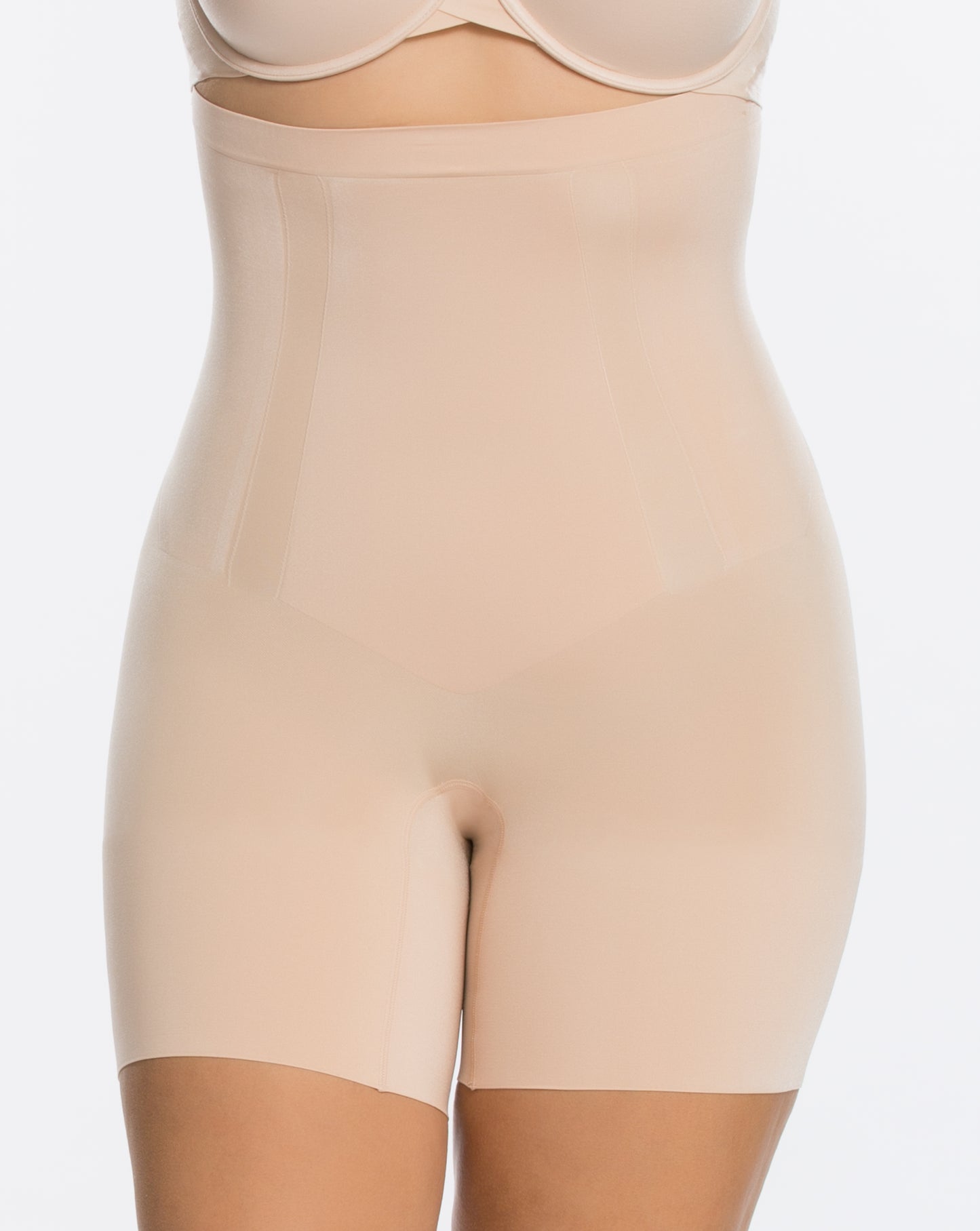 Spanx OnCore High-Waisted Mid-Thigh Short Soft Nude