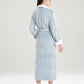 Natori Sherpa Two-Tone Robe in Stone Blue