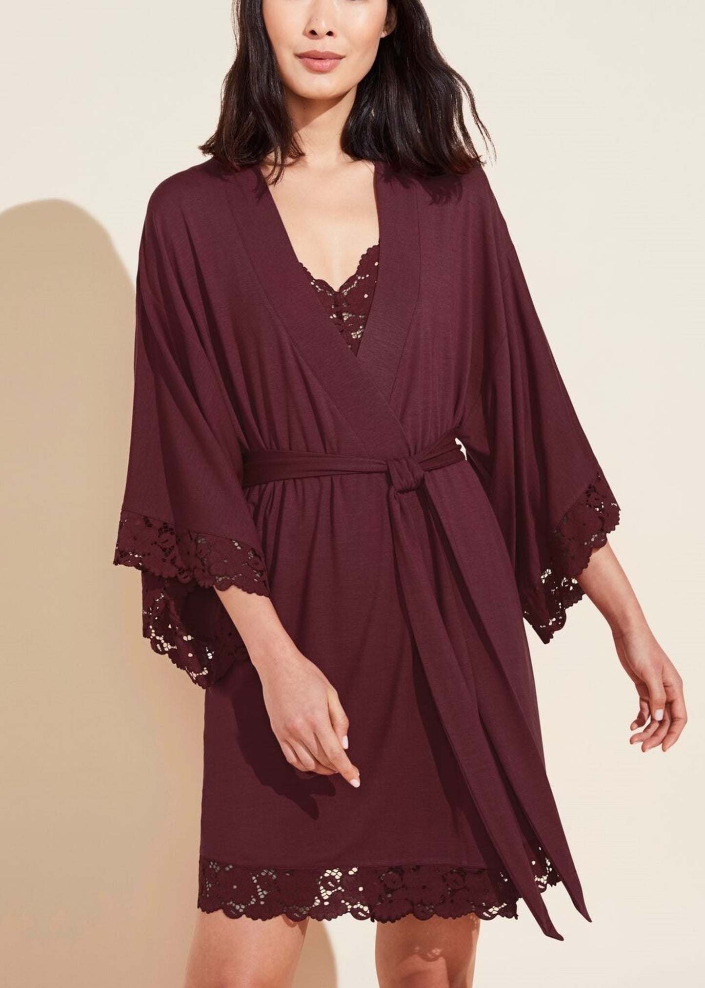 Eberjey Naya TENCEL Robe Mulberry