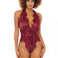 Oh La La Cheri Naomi Eyelash Lace Teddy Rhubarb