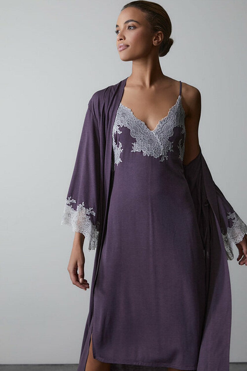 Natori Shangri La Chemise Dark Plum